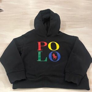 Polo by Ralph Lauren Kids Black Hoodie with Multicolor Logo